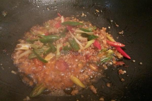肉沫炒茄条的做法图解7