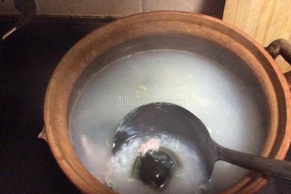 皮蛋瘦肉粥的做法图解5