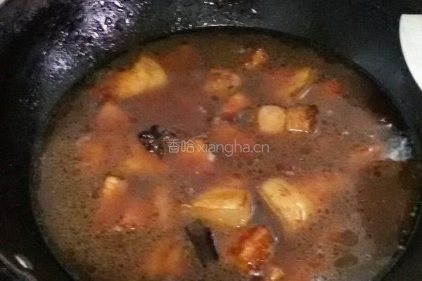 红烧肉炖豆泡的做法图解10