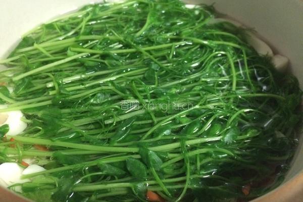 清清白白——豌豆苗豆腐汤的做法图解5