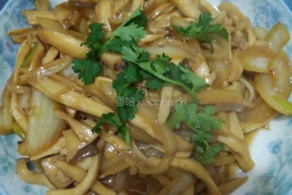 肉丝炒杏鲍菇