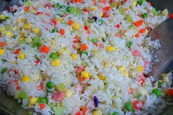 彩虹炒饭的做法图解14