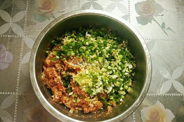 煎饺(胡萝卜芹菜猪肉馅)的做法图解7