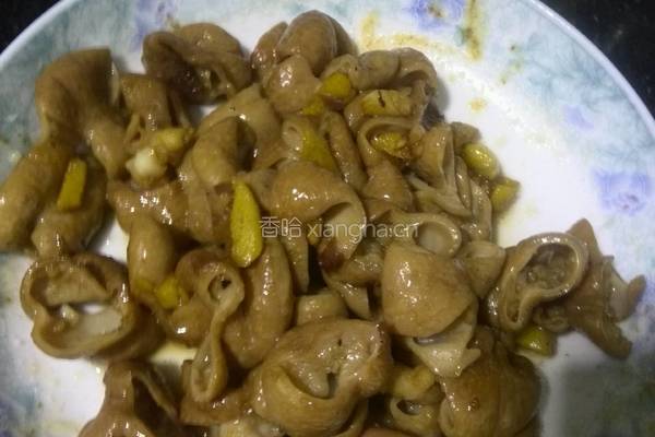 芹菜蒜苗炒大肠的做法图解4