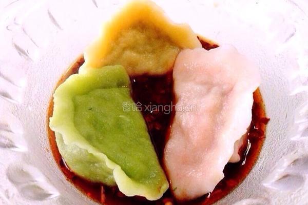 肉三鲜五彩饺子的做法图解11