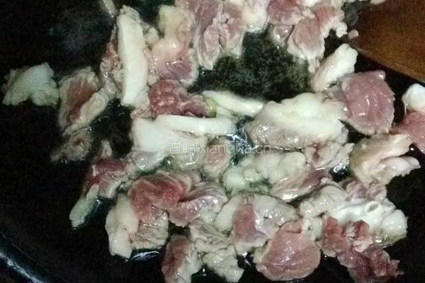 蒜苔炒牛肉的做法图解3