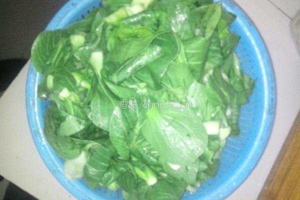 蚝油白菜的做法图解2