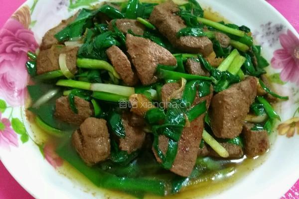 韭菜炒猪肝
