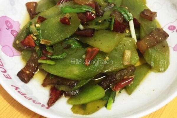 莴笋炒腊肉的做法图解5