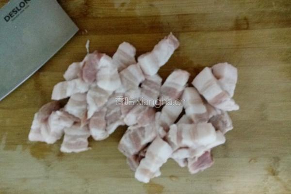 五花肉炖干豆角的做法图解4