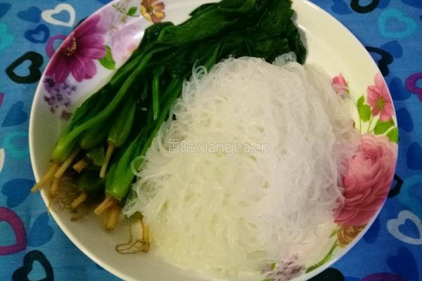 凉拌菠菜粉丝的做法图解5