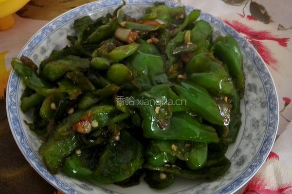 香煎虎皮椒的做法图解4