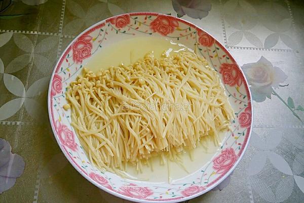 肉沫炝金针的做法图解4