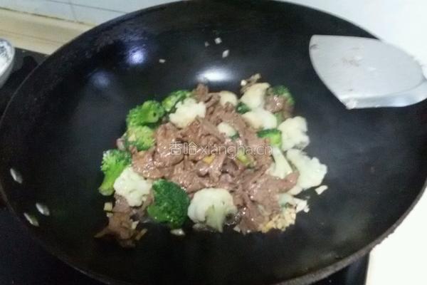 双花炒牛肉的做法图解6