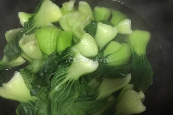 香菇烧油菜的做法图解3