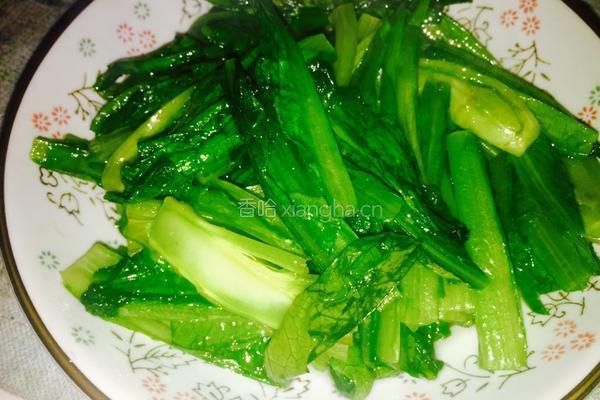 豆豉鲮鱼油麦菜的做法图解6