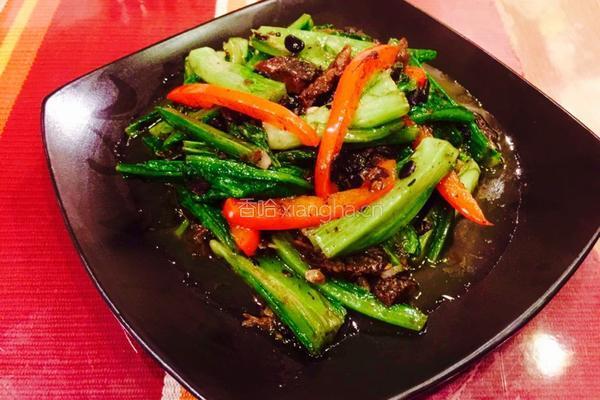 豆豉鲮鱼油麦菜的做法图解11