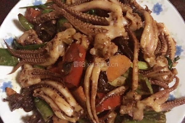 爆炒鱿鱼须的做法图解4