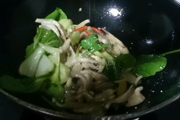 蘑菇青菜的做法图解10