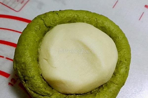 抹茶绿豆酥的做法图解7