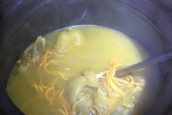 虫草花猪脚汤的做法图解11