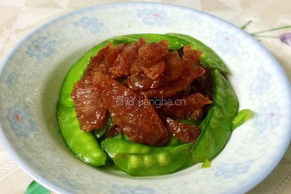 荷兰豆炒腊肠的做法图解7