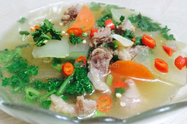 羊肉冬瓜汤的做法图解5