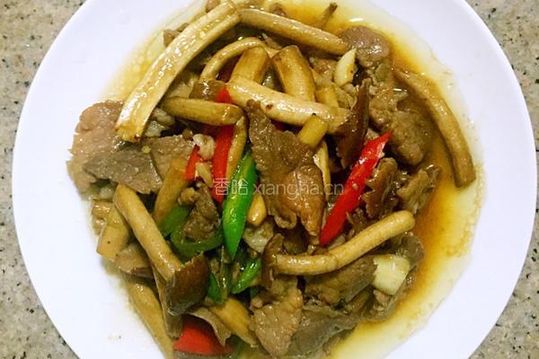 茶树菇炒肉片的做法图解5