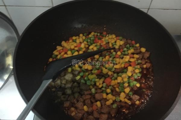 三色牛肉粒的做法图解8