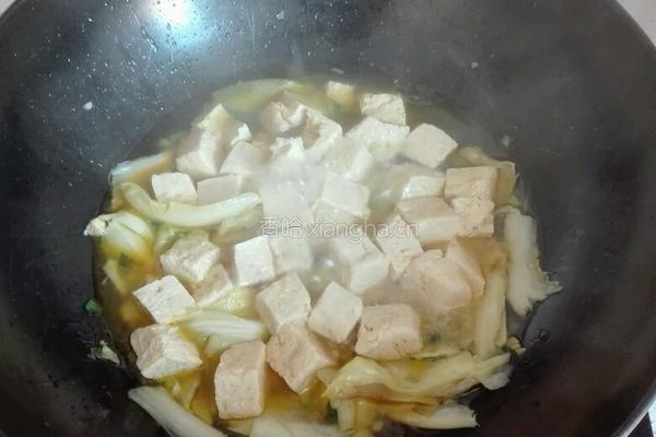白菜木耳冻豆腐的做法图解6