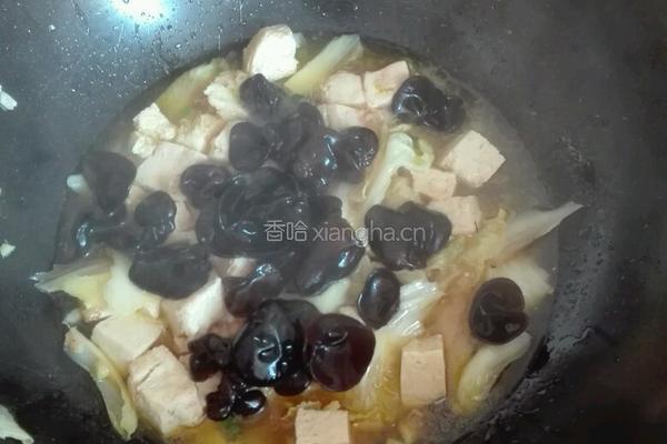 白菜木耳冻豆腐的做法图解8