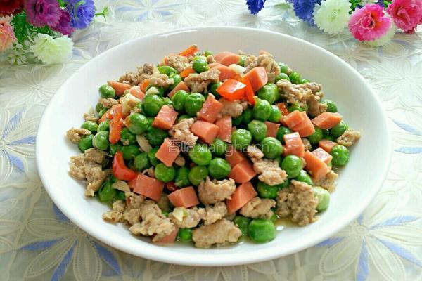豌豆炒火腿的做法图解11