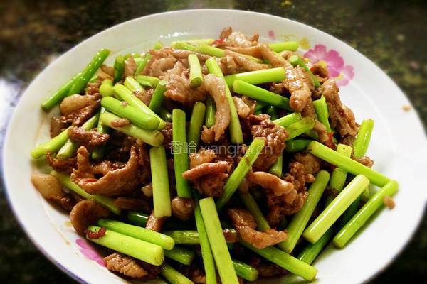 蒜苔肉丝