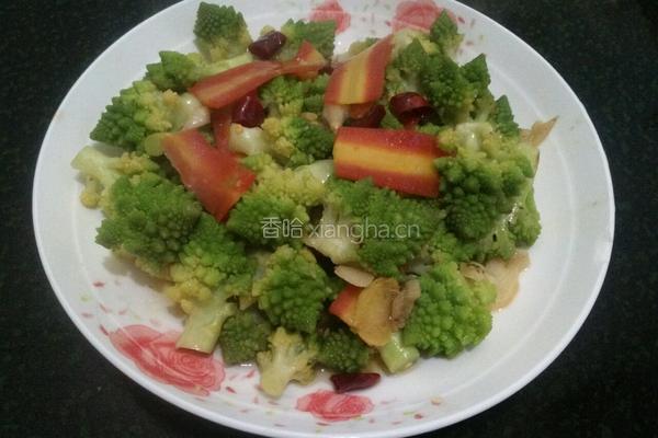 清炒宝塔菜花的做法图解7