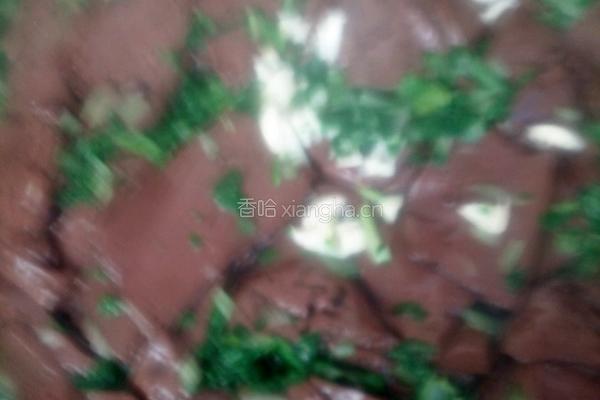 小白菜炖猪血的做法图解3