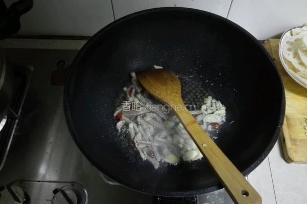 肉炒藕片的做法图解2