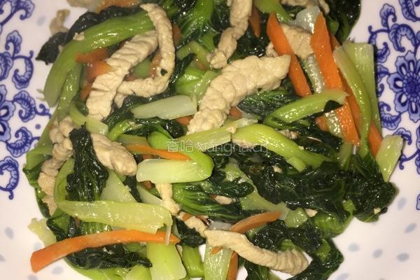 塔菜炒肉丝的做法图解10