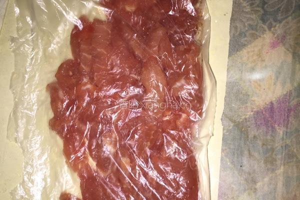塔菜炒肉丝的做法图解1