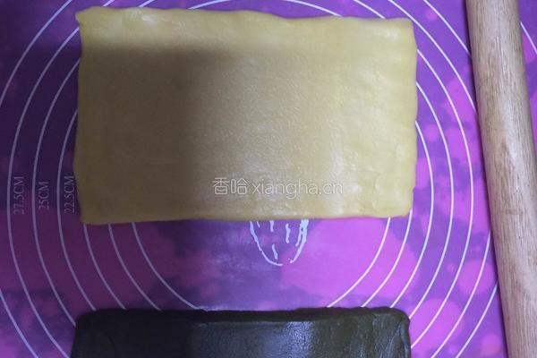 抹茶双色饼干的做法图解7