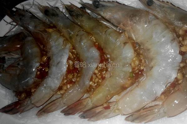 蒜蓉虾蒸粉丝的做法图解5