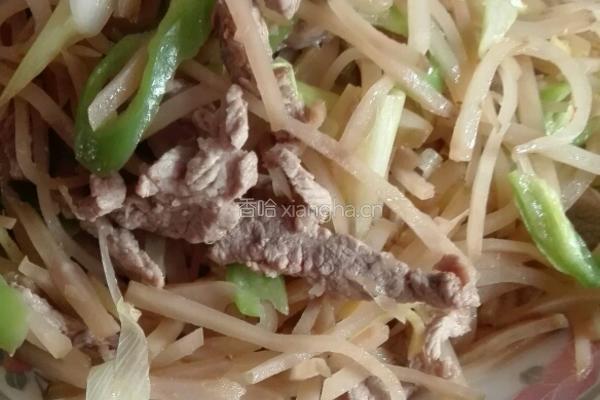 青椒炒芥菜丝的做法图解4