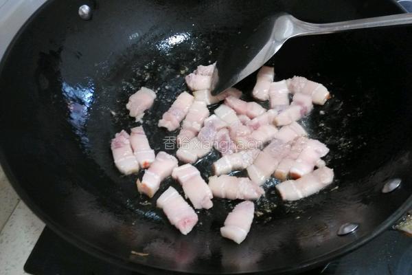 萝卜干炒肉的做法图解3