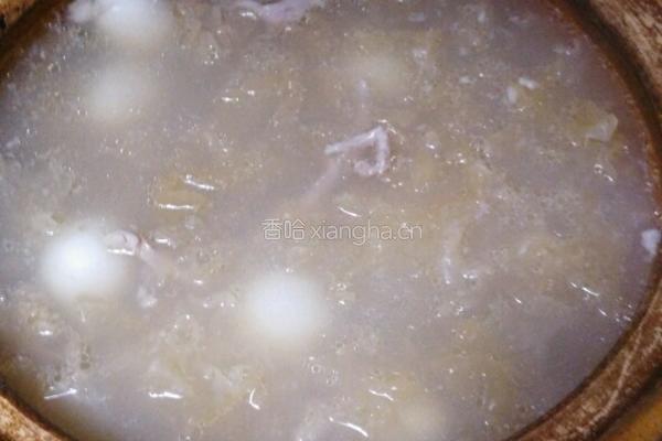 银耳鹌鹑蛋瘦肉汤的做法图解4