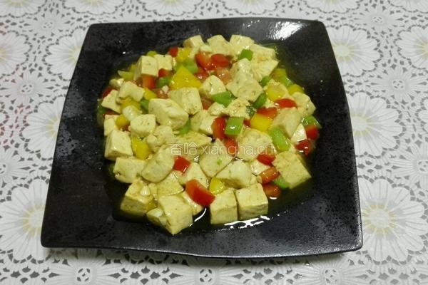彩椒豆腐的做法图解4