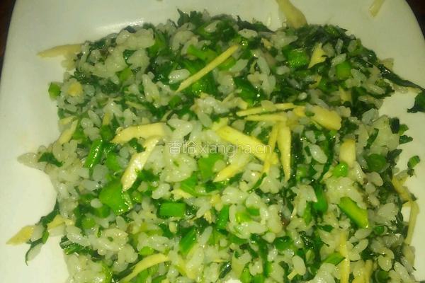青菜冬笋丝炒饭的做法图解6