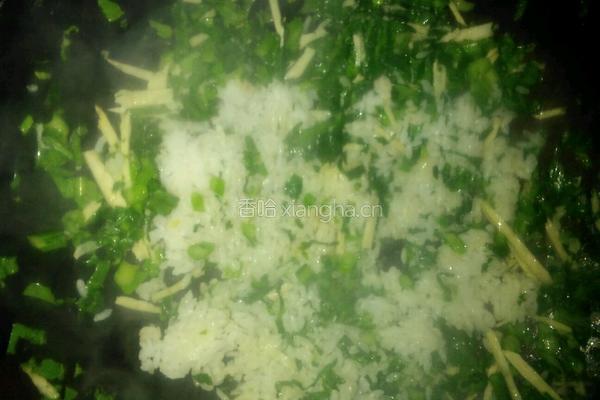 青菜冬笋丝炒饭的做法图解5