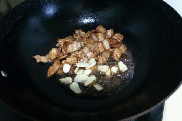 菜梗炒五花肉的做法图解5