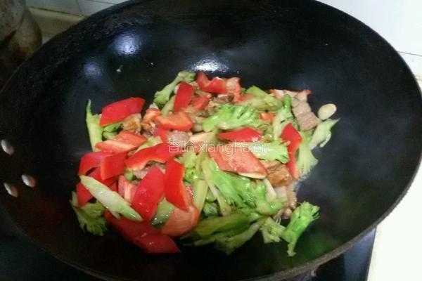 菜梗炒五花肉的做法图解6