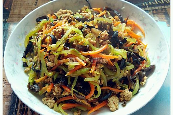 肉末炒三丝的做法图解10