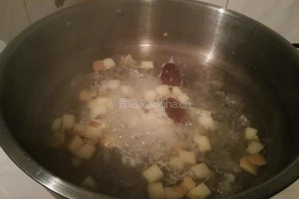 银耳苹果汤的做法图解4